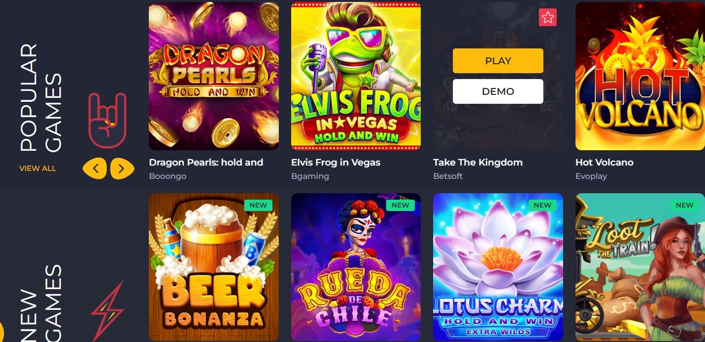 Top Games At Rolling Slots Casino