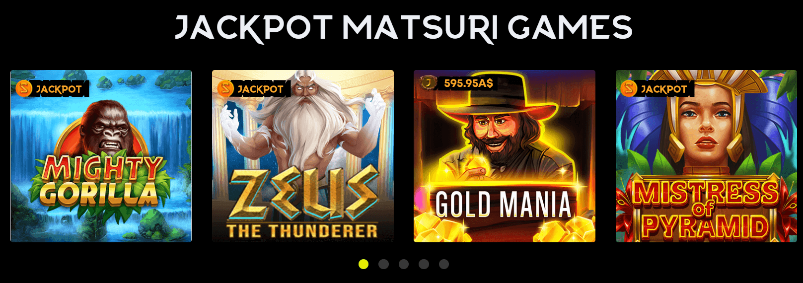 Best Games Available At Jackpot Matsouri Tournament
